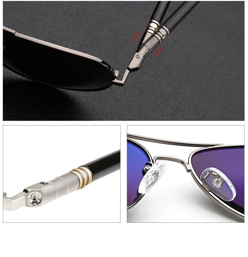 Vintage Black Pilot Sunglasses 