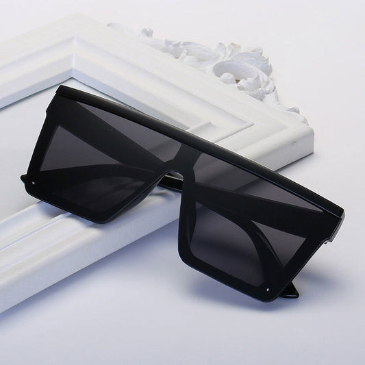 Vintage Black Square Oversized Sunglasses Men & Woman  