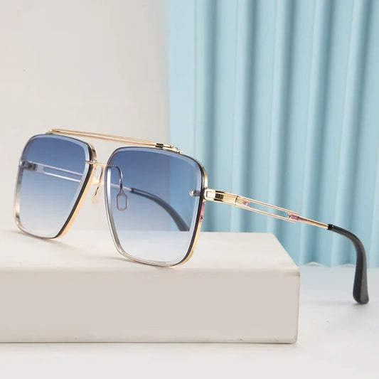 Vintage Classic Mach Six Style Gradient lens Men Sunglasses Men 