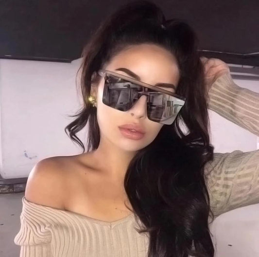 Vintage Flat Top Sunglasses Men 