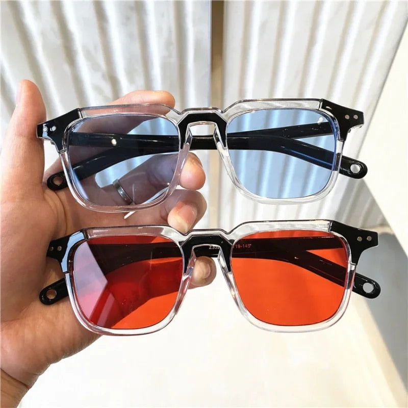 Vintage Square Frame Sunglasses - Fashionable Unisex Shades 