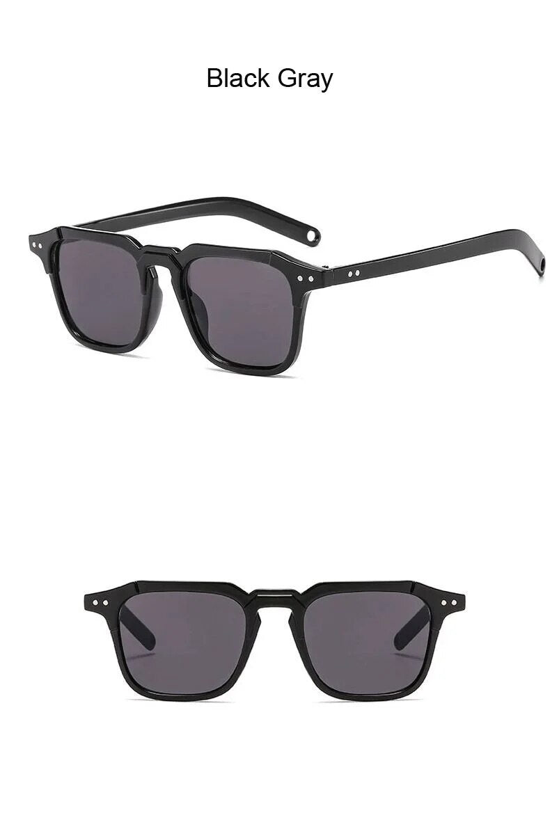 Vintage Square Frame Sunglasses - Fashionable Unisex Shades 