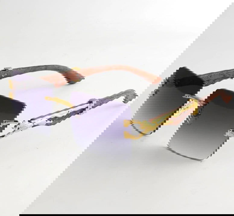 Vintage Square Rimless Sunglasses - Unisex 