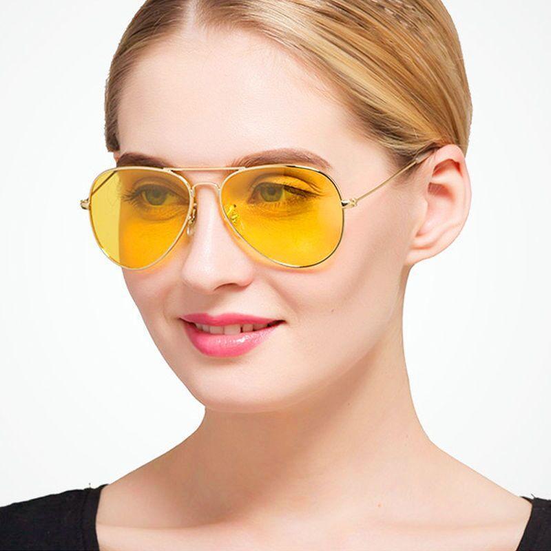 Yellow Candy Night Vision Aviator Sunglasses For Men And Women 