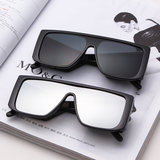 Fashionable oversized sunglasses India by Sunglass Lover featuring black square frames with dark and mirrored lenses