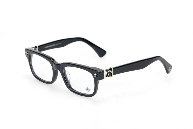 Sunglass Lover COM black unisex acetate glasses rectangular frames metal accents and clear lenses buy unisex acetate glasses India