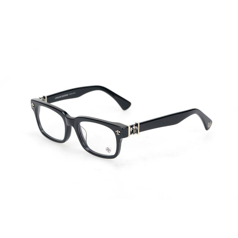 Sunglass Lover COM black unisex acetate eyeglasses rectangular frames with silver hinges buy unisex acetate glasses India