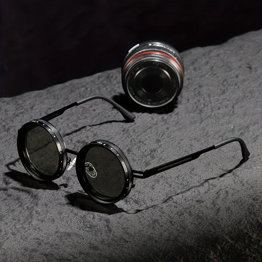 Steampunk Style Rotatable Lens Glasses