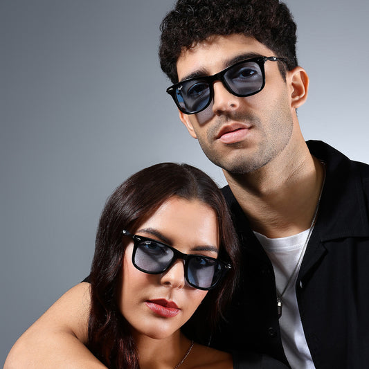Classic Red and Blue Wayfarer Sunglasses