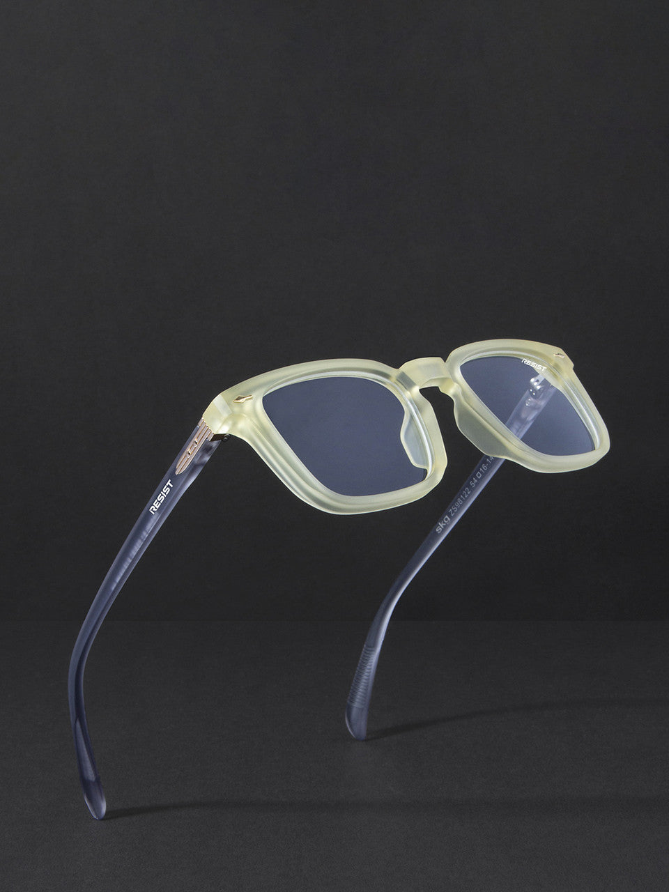 Leo Yellow Grey Clear Wayfarer Eyeglasses